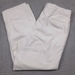 Brooks Brothers Pants Mens 36 Long White Dress Chinos Flat Front USA 5002 BB108